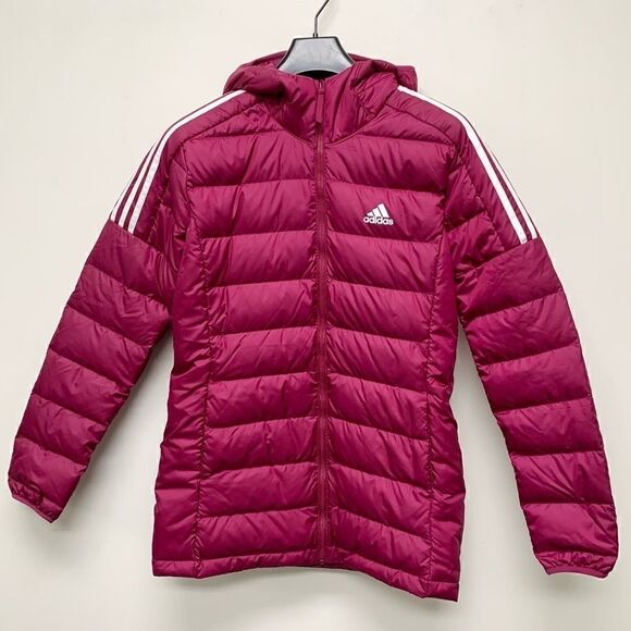 Adidas women's Essentials Light  Down Hooded Parka - Picture 2 of 16